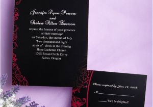 Red and Black Wedding Invitations Cheap Classic Black and Red Wedding Invitations Ewi034 as Low as