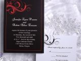 Red and Black Wedding Invitations Cheap Elegant Damask Red and Black Wedding Invitations Ewi020 as