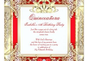 Red and Gold Quinceanera Invitations Princess Quinceanera Gold Red Silver White Invitation Zazzle