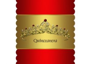 Red and Gold Quinceanera Invitations Red and Gold Quinceanera 5×7 Paper Invitation Card Zazzle