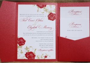 Red and White Wedding Invitation Templates Red Rose Wedding Invitations Red Rose Wedding Invitations