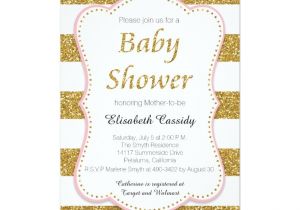 Red Black and Gold Baby Shower Invitations Pink and Gold Glitter Baby Shower Invitation