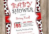 Red Black and White Baby Shower Invitations Red and Black Leopard Baby Shower Invitation Leopard Red