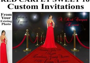 Red Carpet Bridal Shower Invitations Red Carpet Invitations Sweet 16 Birthday Bridal Shower Custom