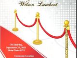 Red Carpet Bridal Shower Invitations Red Carpet Invitations Templates