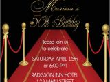 Red Carpet theme Party Invitations Adult Red Carpet theme Invitation 40th Birthday or Any Age