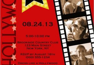 Red Carpet theme Party Invitations Customized Hollywood Red Carpet Invitations