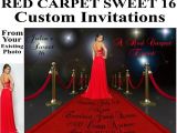Red Carpet theme Party Invitations Red Carpet Invitations Sweet 16 Birthday Bridal Shower Custom