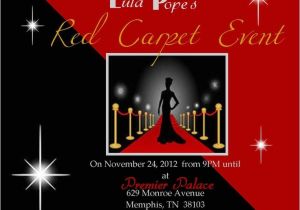 Red Carpet theme Party Invitations Red Carpet Party Invitations Cimvitation