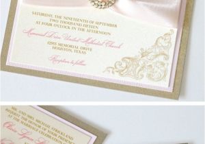 Red Ivory and Gold Wedding Invitations Elegant Wedding Invitation Vintage Wedding Invitation