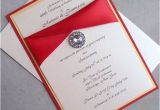 Red Ivory and Gold Wedding Invitations Items Similar to Elegant Wedding Invitation Red Ivory