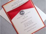Red Ivory and Gold Wedding Invitations Items Similar to Elegant Wedding Invitation Red Ivory