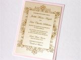 Red Ivory and Gold Wedding Invitations Vintage Wedding Invitations In Ivory Gold and Blush Pink