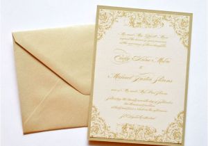 Red Ivory and Gold Wedding Invitations Wedding Invitation Blush and Gold Invitation Elegant