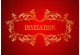 Red Wedding Invitation Template Elegant Red Wedding Invitation Template Vector Free Download