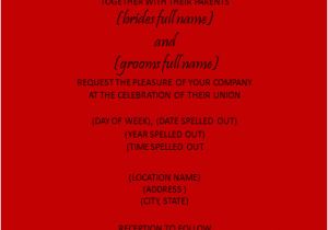 Red Wedding Invitation Template Red Scroll Wedding Invitation Template