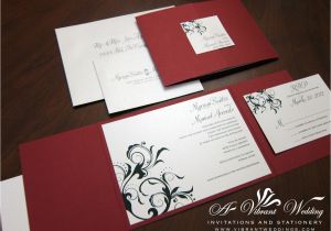 Red White and Gold Wedding Invitations Red Wedding Invitation A Vibrant Wedding