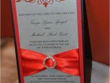 Red White and Silver Wedding Invitations Red Silver and Black Wedding Invitation Flat Card with