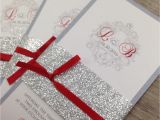 Red White and Silver Wedding Invitations Red White and Silver Wedding Invitations Yourweek