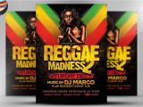 Reggae themed Party Invitations Reggae Madness Flyer Template Flyer Templates Creative