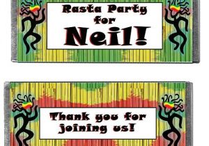 Reggae themed Party Invitations Reggae Personalized Candy Bars Shindigz