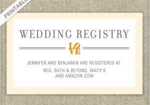 Registry Inserts for Wedding Invitations Love Bridal Shower Registry Card Customizable Colors