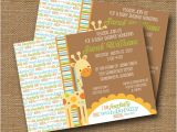 Religious Baby Boy Shower Invitations Giraffe Baby Shower Invitation Diy Printable by