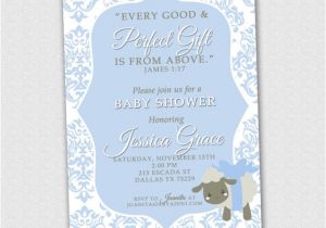 Religious Baby Boy Shower Invitations James 1 17 Invitation Boys Baby Shower by Vielmamemories