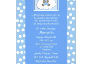 Religious Baby Shower Invitations Christian Religious Baby Shower Invitation Blue 5" X 7