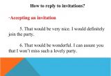 Reply to Birthday Invitation Sample Invitations and Replies to Invitations