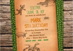 Reptile Birthday Party Invitations Printable Custom Printable Reptile Birthday Party Invitation Snake