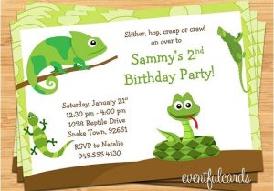 Reptile Birthday Party Invitations Printable Reptile Birthday Party Invitation by eventfulcards On Etsy
