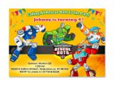 Rescue Bots Party Invitations Transformers Rescue Bots Invitation Transformers Rescue