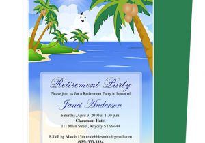 Retirement Party Invitation Template Ms Word Retirement Templates Paradise Retirement Party