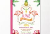 Retro Pool Party Invitations Flamingo Invitation Tropical Party Invitation Printable