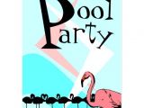 Retro Pool Party Invitations Retro Flamingo Pool Party Invitation Postcards Pcs