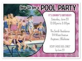 Retro Pool Party Invitations Retro Pool Party Invitations Invitations & Cards On Pingg
