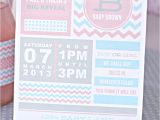 Revealing Party Invitations A Gender Reveal Party Using Chevron Stripes and Polka