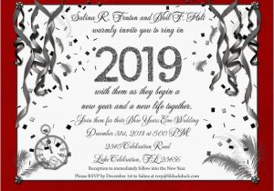 Ring In the New Year Wedding Invite New Year 2018 Invitation Wording Merry Christmas and