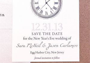 Ring In the New Year Wedding Invite New Years Eve Wedding Save the Date Gourmet Invitations