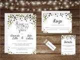 Ring In the New Year Wedding Invite Printable New Years Eve Wedding Invitation Set Ring In the
