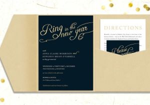 Ring In the New Year Wedding Invite Typography Wedding Invitations Secret Wedding Blog
