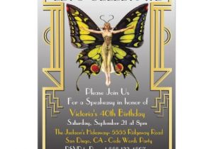 Roaring 20 S Flapper Party Invitations Roaring 20 39 S Art Deco Flapper Party Invitation Zazzle