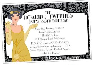 Roaring 20 S Flapper Party Invitations Roaring 20 39 S Printable Invitation 1920 39 S Flapper Party