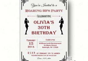 Roaring 20 S Party Invitations Flapper Girl Birthday Invitation Printable Roaring 20s