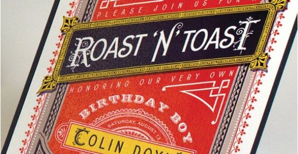 Roast Birthday Party Invitations Roast and toast Birthday Invitation