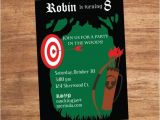 Robin Hood Birthday Party Invitations Bow and Arrow Robin Hood forest Party Invitation