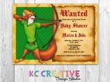 Robin Hood Birthday Party Invitations Robin Hood themed Custom Printable Baby Shower Invitation
