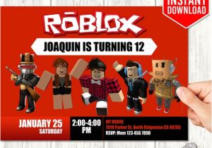 Roblox Birthday Invitation Template Roblox Invitations Roblox Invitation Download Roblox