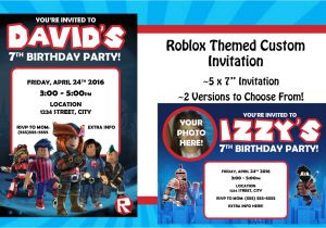 Roblox Birthday Invitation Template Roblox themed Digital Birthday Invitation